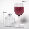 Weinglas aus Plastik - Maße gefaltet und als Glas