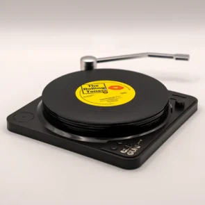 Retro Vinyl Schallplatten Untersetzer im 6er-Set
