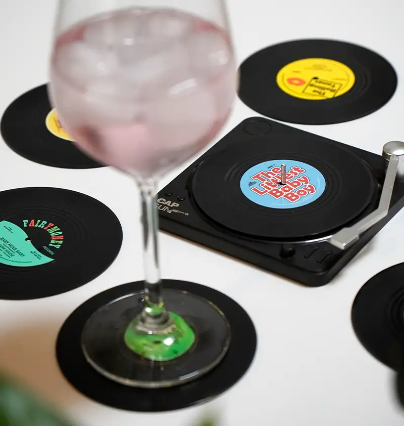 Wein Vinyl Untersetzer für Getränke